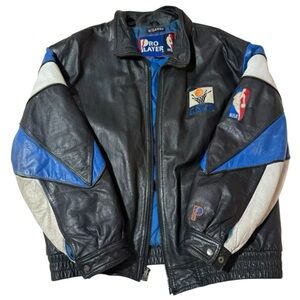 1980s Pro Player Cleveland Cavaliers XL NBA Wilsons Leather Jacket Color Block